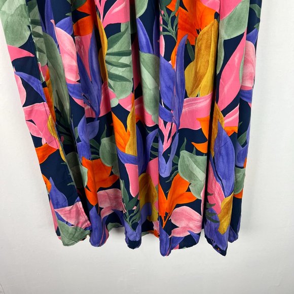 NWT Abel the Label Leonard Floral Leaf Maxi Skirt Slits Size Large L NEW - Picture 12 of 14